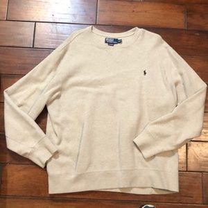 Polo sweatshirt cream colored XXL